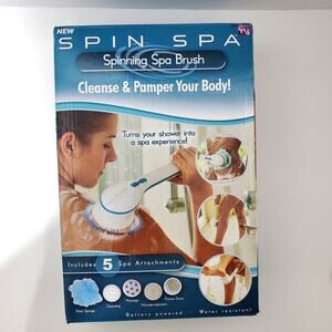 Spin Spa Body Brush With 5 Attachments ~ “As Seen On TV” New Unused